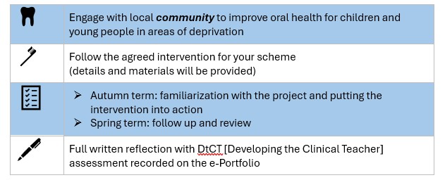 Dental Foundation Training Community Projects - Working across